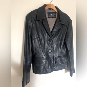 Vintage Lambskin Leather Blazer by Adler Collection - Size Medium